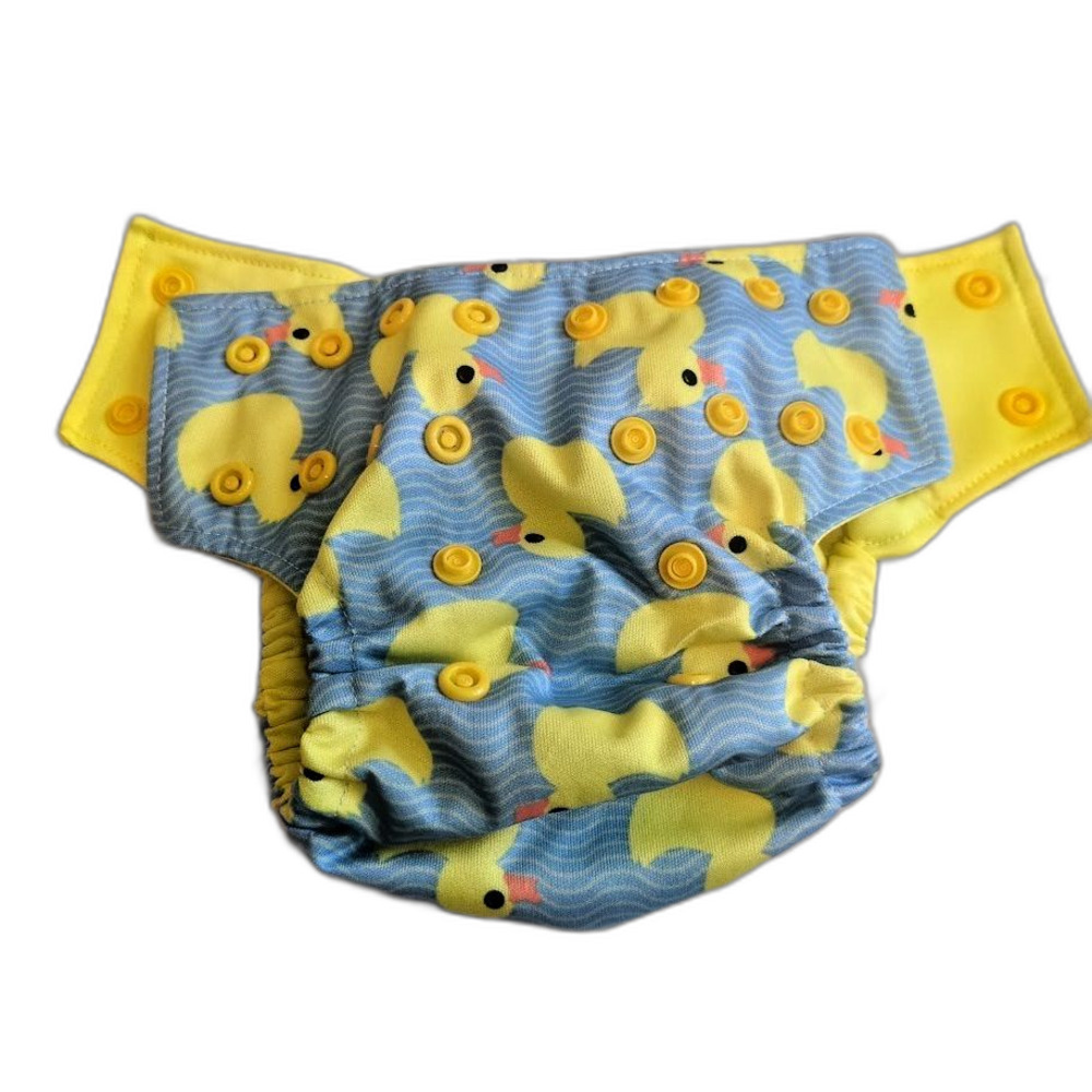 Bella Luna Pocket Cloth Diaper Small Blue Yellow Rubber Duck No Insert
